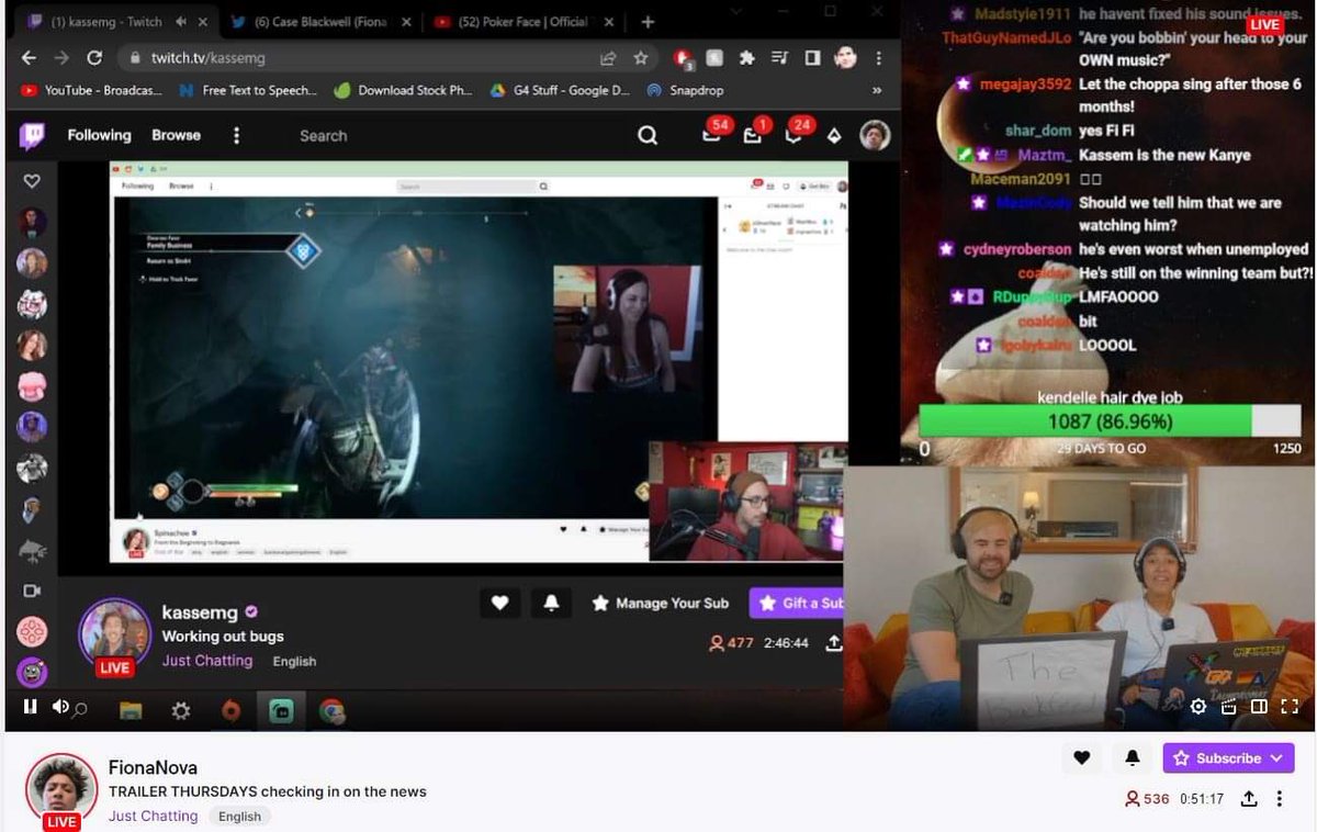Dang talk about streamception
Lol 😆 <a href="/FionaNova/">Fiona Nova</a> Reacting to <a href="/kassemg/">kassem g</a> stream then kassemg watch his girlfriend stream 😆