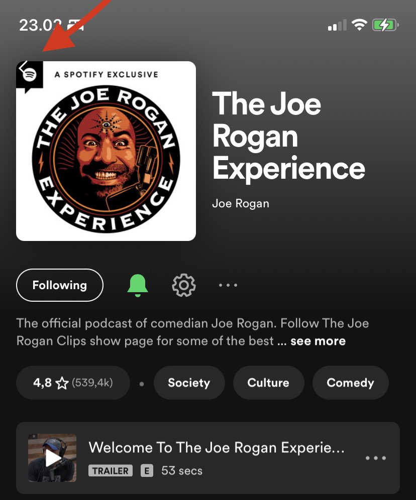 The back arrow is a bit hidden when it’s positioned over the cover art. <a href="/Spotify/">Spotify</a> 

#spotify #design #uiuxdesign #uidesign #uxdesign