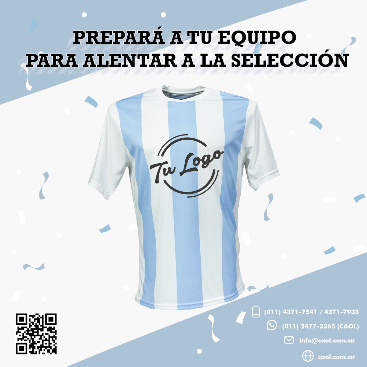 Prepará a tu equipo para alentar a la #SeleccionArgentina 🇦🇷