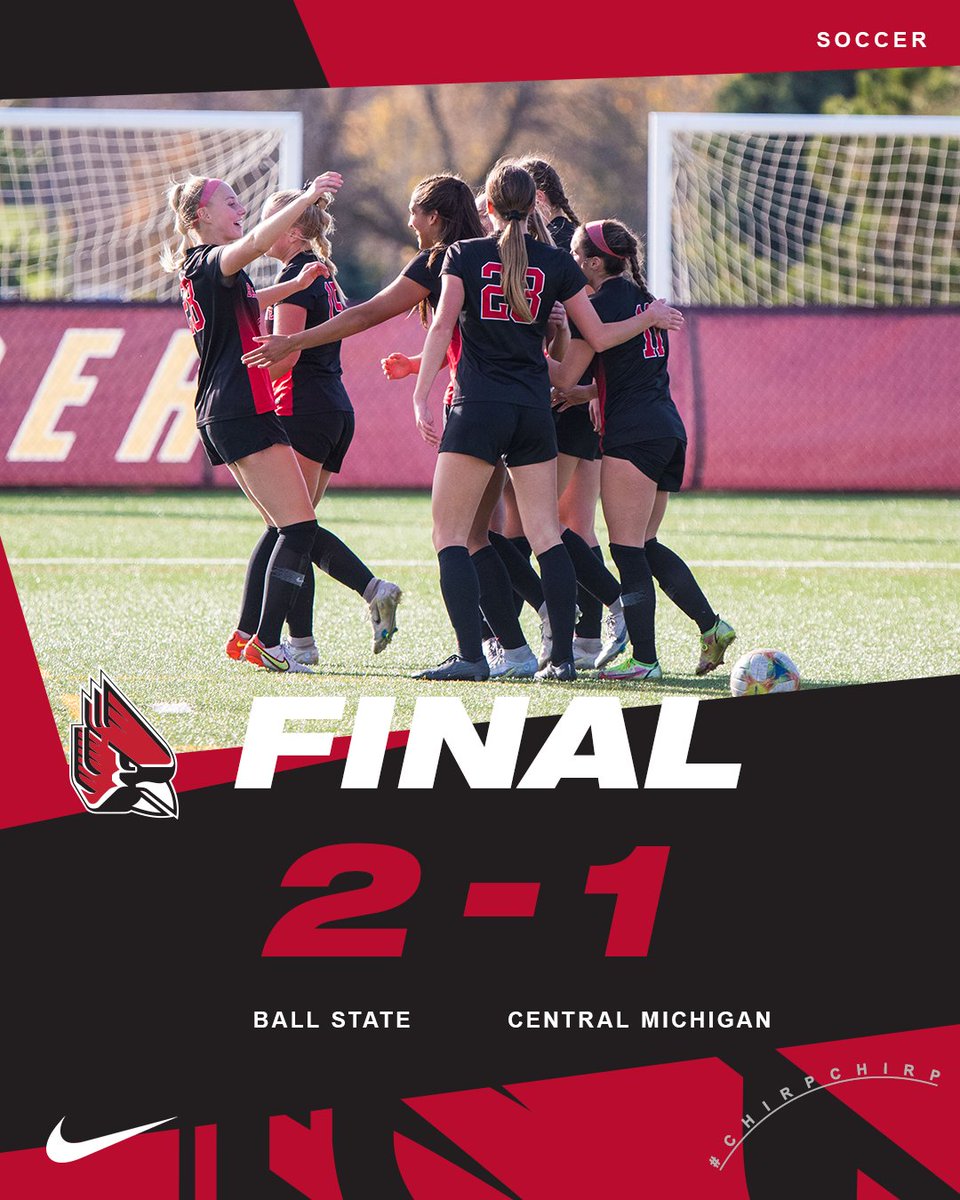 BallStateSoccer's tweet photo. CARDS WIN!! CARDS WIN!!

Ball State secures a No. 2 seed in the @MACSports Tournament!!!

#ChirpChirp x #WeFly https://t.co/I6ko4mX8EB