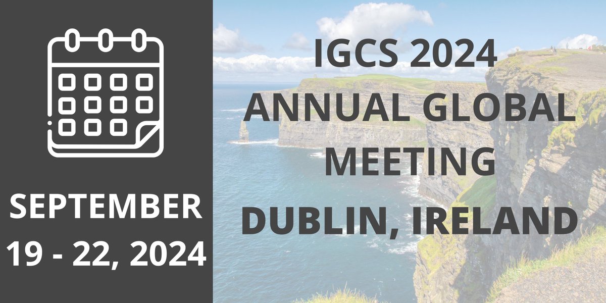 SAVE THESE DATES! 
- IGCS Advances & Updates Webinar 
- #IGCS2022 Portal Closing Date
- #IGCS2023 in Seoul, Korea 🇰🇷
- #IGCS2024 in Dublin, Ireland 🇮🇪