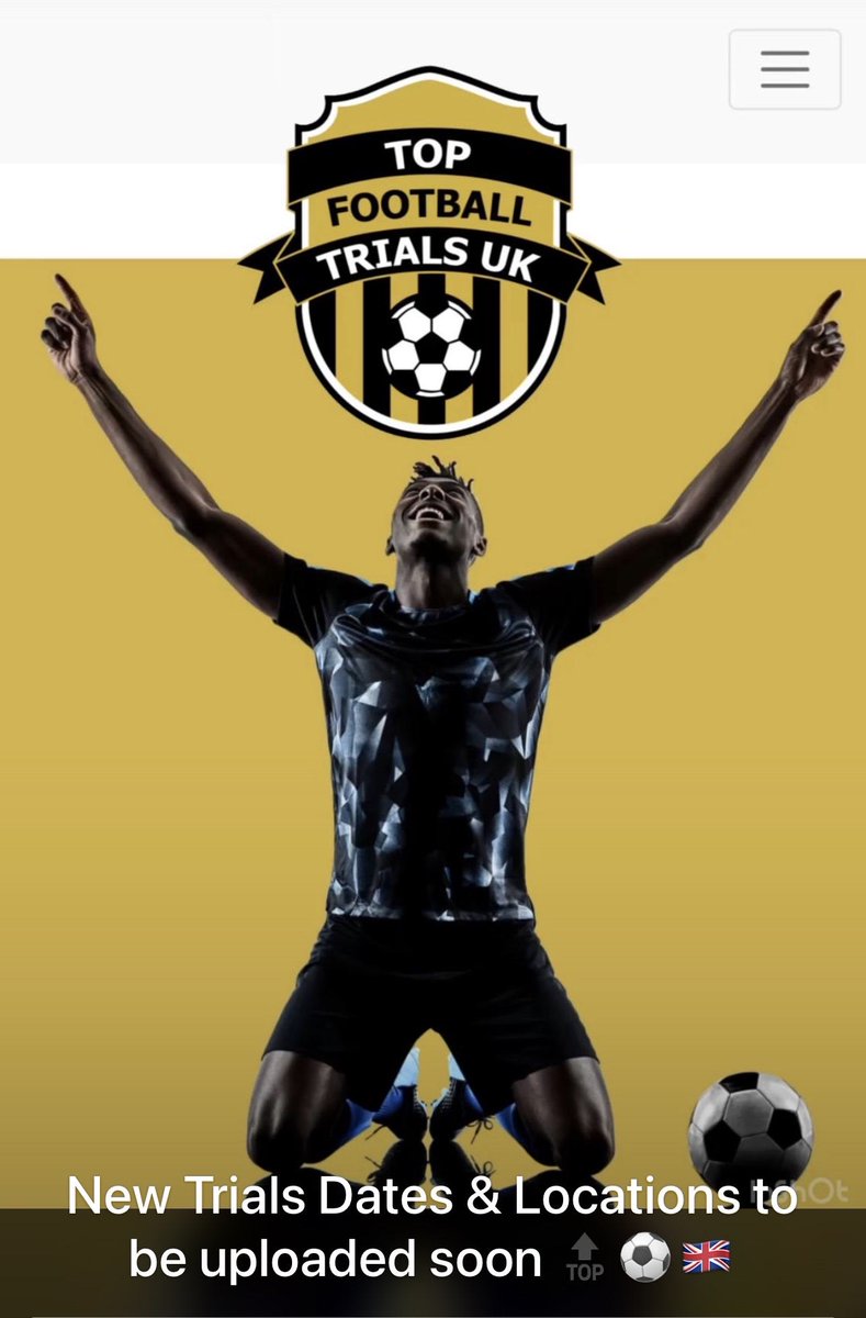 topfootballuk's tweet photo. 🗣️ NEW TRIALS DATES &amp; LOCATIONS COMING SOON 🔝⚽️🇬🇧

#Top #Football #FootballTrials #FootballTrialsUK #Soccer #SoccerTrials #ProFootballer #SemiProFootballer #SkillUK #Sport #FootballLeague #SoccerLeague #Premier #It #Is #A #Goal

Follow 👉🏿 all social media platforms🔝⚽️🇬🇧 https://t.co/IOrtpPw5PH