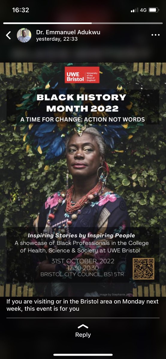 👏🏽👏🏽👏🏽🎉 

If you’re down in Bristol at this time, do attend!

uwe.ac.uk/events/inspiri…