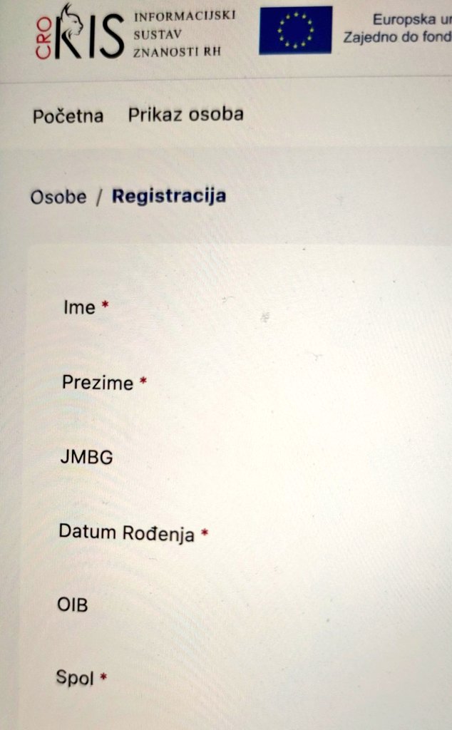 spas031's tweet photo. Za rubriku, vjerovali ili ne... Dobrodošli u 21. stoljeće ... JMBG 👏👏👏 #CroRIS
S druge strane ne kužim zašto #Carnet forsira životinje... Hrčak, Dabar, sada Ris. https://t.co/DYjdnsICaR