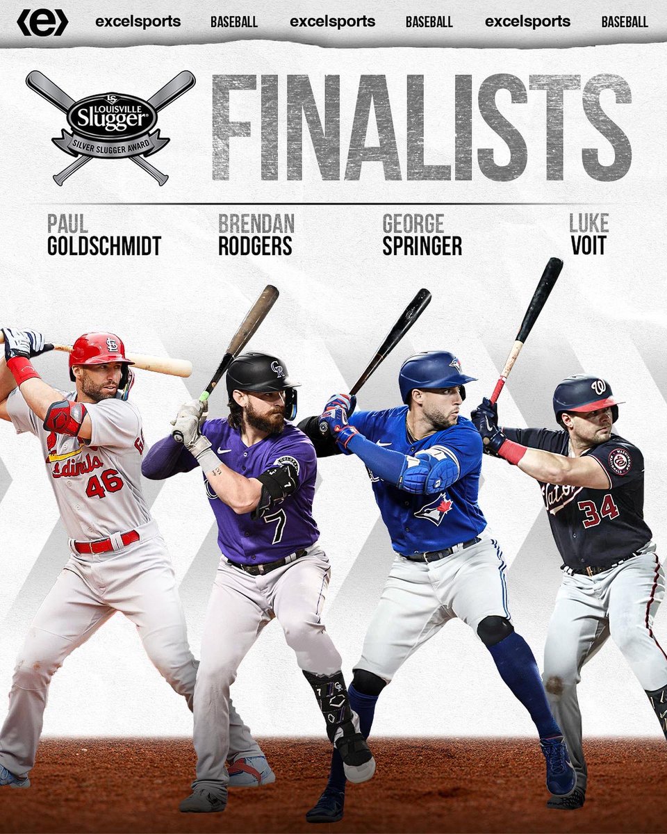 Congratulations to all 8️⃣ of our Silver Slugger finalists! 👏 #exceling