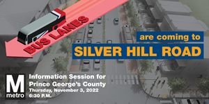 Do you live along Silver Hill Rd in PG County? Make sure to attend next week’s public meeting on Thurs, Nov. 3 on bus lanes coming to Silver Hill Rd. Click the link for more information. eventbrite.fr/e/silver-hill-… #wmata