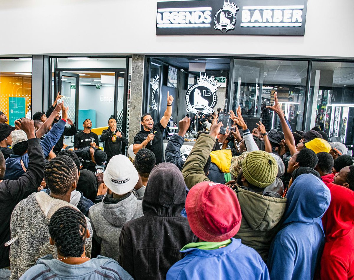On Thursday <a href="/Legends_Barber_/">Legends Barbershop ™️</a> Opens their 70th Legends Barber in Hebron Mall.
"I’m pointing (pictured) to the heavens because there is a higher power that made all this possible," says Sheldon Tatchell. For more news go to goxtranews.com #GoXtraNews