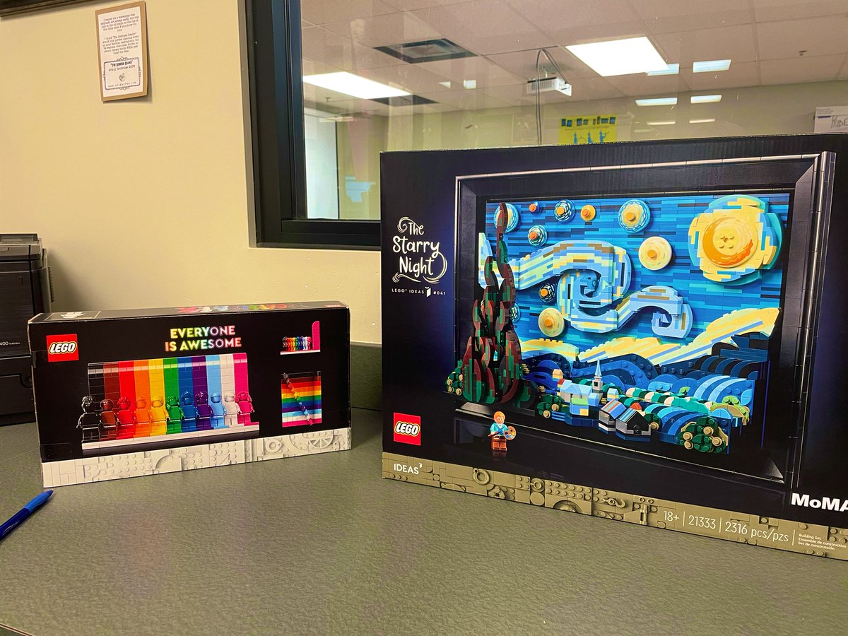 SD36Librarian's tweet photo. Wait ‘til they see these!! #legointhelibrary @LEGO_Education #VanGoghstarrynight #everyoneisawesome #pride #sd36learn #sd36tl https://t.co/diRDNHDR6O