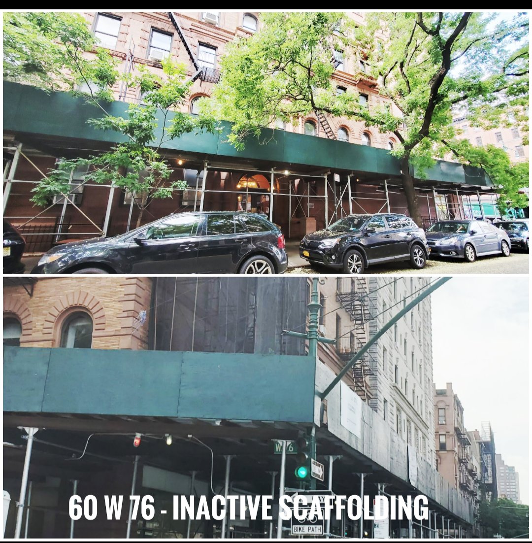 Landmark76org's tweet photo. @LandmarkWest There are a lot of things wrong in our neighborhood...like 5 year old scaffolding at a Landmark bldg with no construction for over 3 years. It's also become a homeless habitat. @NYC_Buildings inspects &amp; walks away! https://t.co/77OSGByMsX