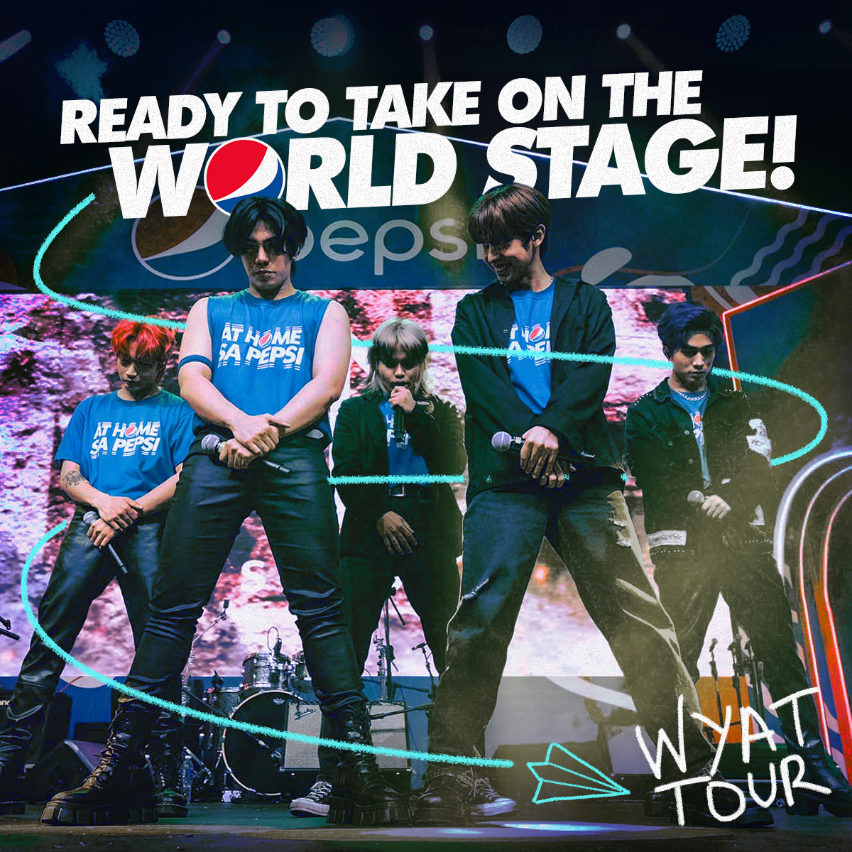 Iwagayway niyo ang watawat ng Pinas on your first international tour <a href="/SB19Official/">SB19 Official</a>  'Di kayo magiisa sa journey na ito, dahil no matter where you at... You'll always find a home with Pepsi! #AtHomeSaPepsi #AtHomeSaPepsiAngSB19