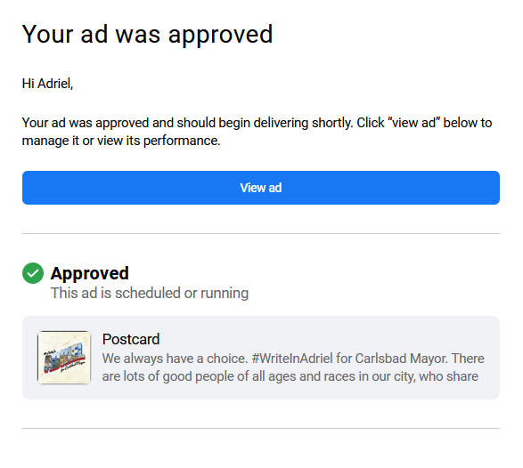 adrielhampton's tweet image. #WriteInAdriel Carlsbad Mayor.