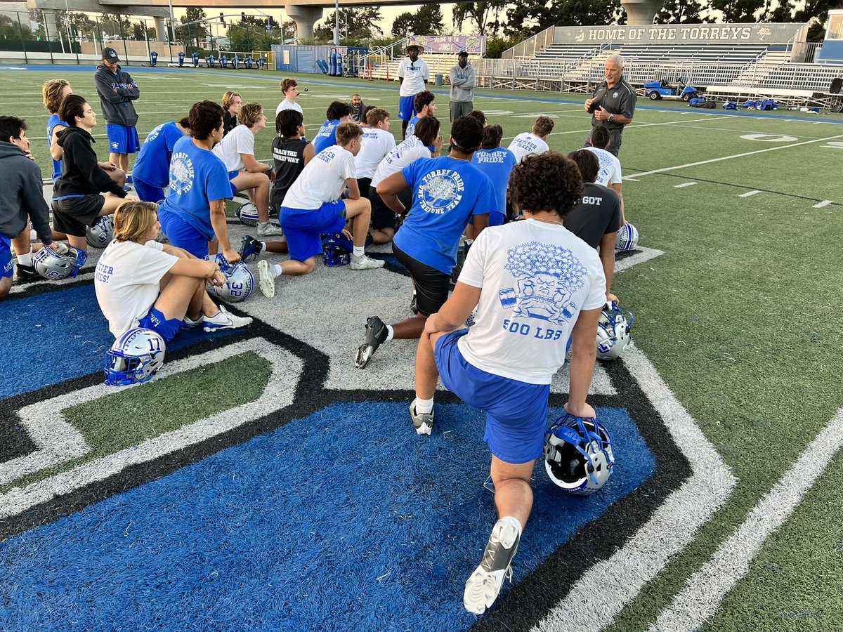 coach_hales's tweet photo. Our legendary @TorreyAthletics AD former @TORREYFOOTBALL Head Coach Jeff Hutzler gave today’s #CoachTalk about knowing your #WHY and #PURPOSE for everything you do. #WhatsYourWhy #KnowYourWhy #DRILL #WhateverItTakes #OneTreeOneTeam #TorreyPride https://t.co/28FqWMatXz