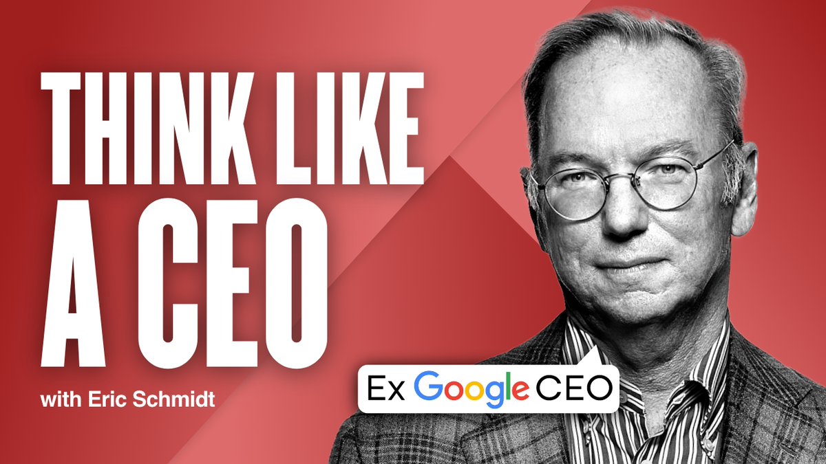 I interviewed the ex-CEO of Google, @ericschmidt . Here’s what he has to say about the world: youtu.be/D6-5rxvTceQ