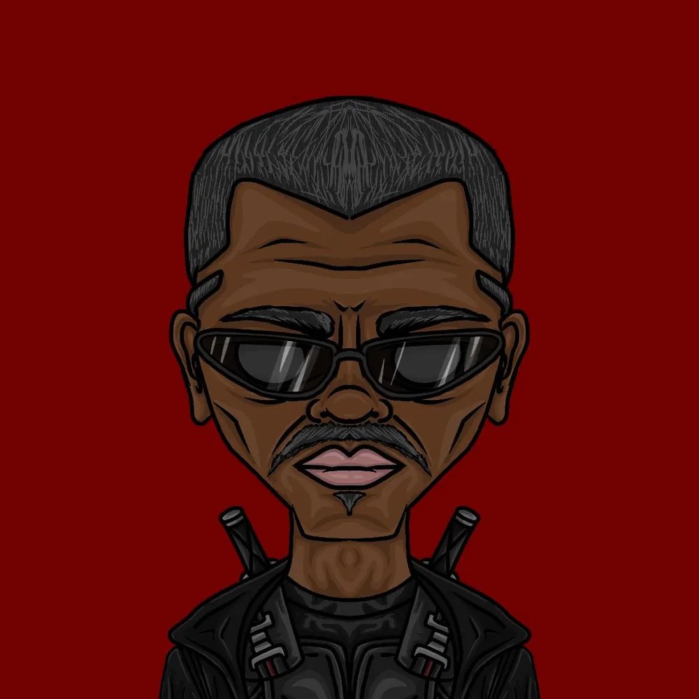 How cool is BLADE- Marvel #5 🧛‍♂️

Minted by the MOST awesome <a href="/FabQuilp/">FabQuilp</a>, who was MOST pleased with it!

The MovieManZ PUBLIC mint is OPEN ‼️ 50 $MATIC for a 1/1 movie inspired @YoumanzC NFT

youmanz.club/mintmoviemanz

'There are worse things out tonight than vampires'