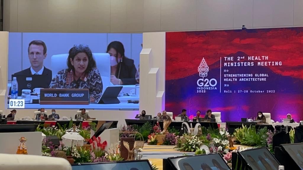 Very happy to participate in the ⁦@g20indonesia⁩ 2nd Health Ministers meeting. I shared that the new Pandemic Fund (former PPR FIF) is up and running ⁦@WorldBank⁩ in record speed. 1st call for proposals soon. Strong partnership with #G20, 23 donors and ⁦@WHO⁩.