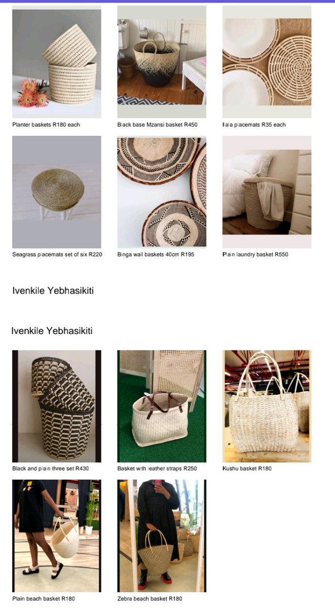 Ivenkile's tweet photo. Spoil yourself with these amazing handwoven baskets made from ilala plam grass. We are based in Durban and courier is available nationwide. Received free courier for all orders above R600. You may contact us on 0825620638 to place your orders https://t.co/5JnvVhaC6U