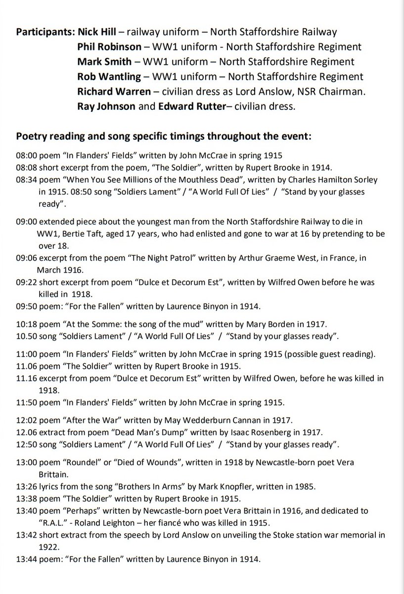 5D_Stoke's tweet photo. Stoke #PoppyAppeal Launch and Centenary of the Stoke railway station #WW1 memorial arch on platform 1 on Friday 28 October 2022. 152 names of the fallen, read out at 2min intervals from 8am by 'Tommies' and a 'Knotty' railwaymen. Best access by Avanti WC train... #LestWeForget ' https://t.co/cLrUjbPelY
