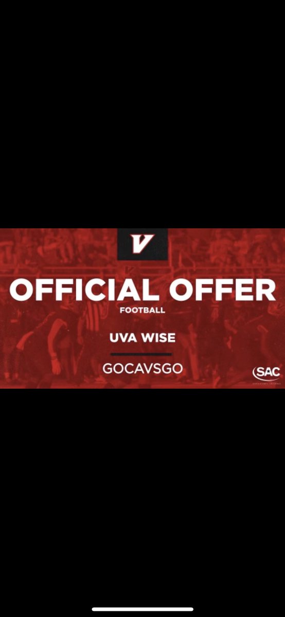 deshuncorry17's tweet photo. After a great conversation with @CoachRBodine and the staff at UVA-WISE I’m blessed to say i’ve received a(n) official offer from @UVAWiseCavsFB!!!! 
@Ftballman39 @omarporter1 @CoachQIsom @MarquietP @The1st_Montana @CoachSkipYoung https://t.co/BadHnz2YoV