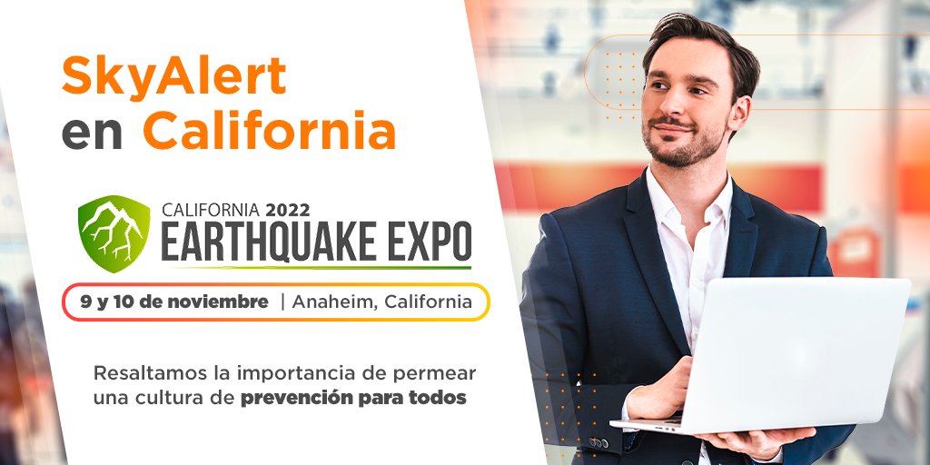 SkyAlertMx's tweet photo. Nos enorgullece ser parte de una edición más de la #EarthquakeExpo en Anaheim, California el próximo 9 y 10 de noviembre, en donde compartiremos más sobre SkyAlert y nuestro compromiso de permear una cultura de prevención.

https://t.co/mwUgqCJ7uk

#OrgulloSkyAlert #SkyAlertUSA https://t.co/zmzNzqTnCv