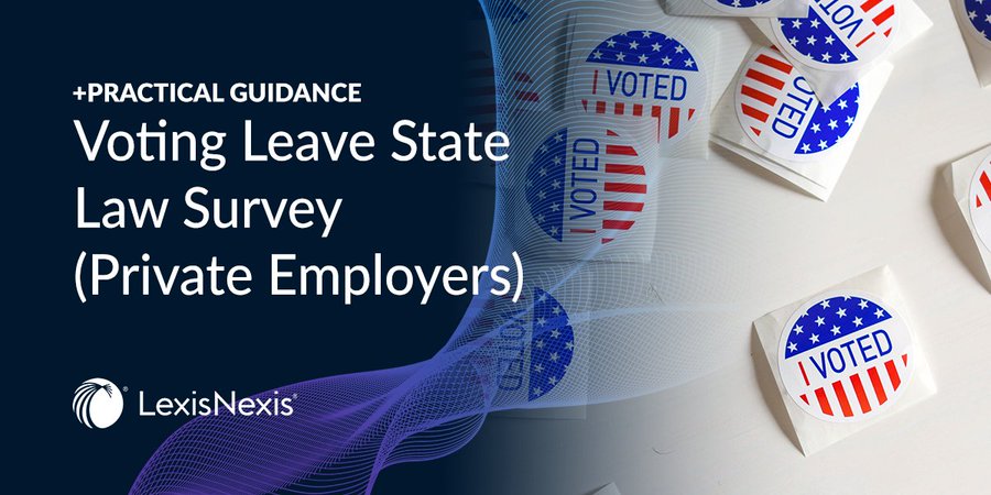 LNInfoPro's tweet image. Election Day is coming soon! Are you prepared to deal with employees’ voting leave requests? Click the link for a free Practical Guidance (PG) trial and to review Voting Leave State Law Survey (Private Employers). bit.ly/3SIYUIe
#electionday #votingleave