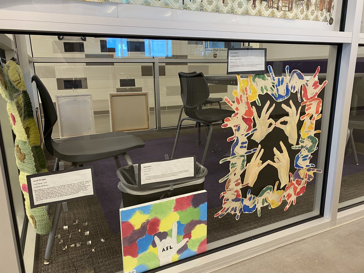 .<a href="/Denton_High/">Denton High School</a> American Sign Language 3&amp;4 presents De’VIA - on display in the B200’s Huddle Spaces!