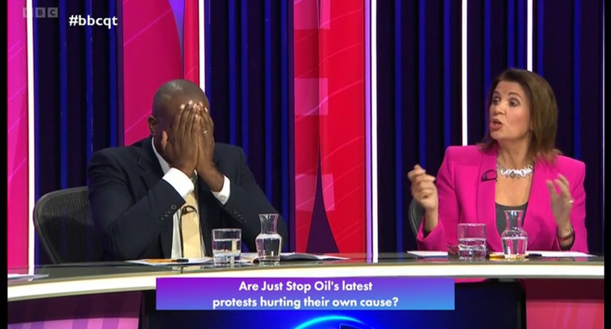Bazilnova10's tweet photo. @DavidLammy is every sane and reasonable British person right now.

#bbcqt #BBCQuestionTime https://t.co/3ogkuhykzZ