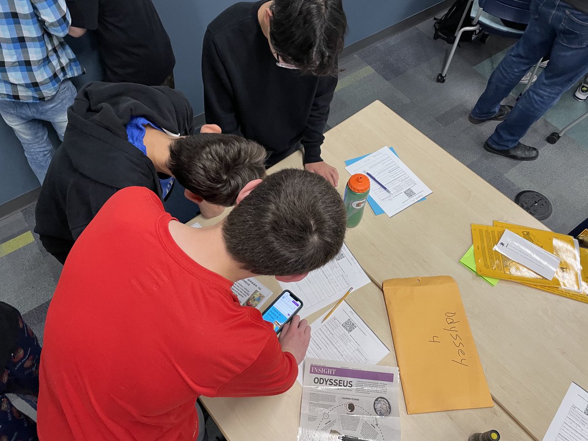 SCPSCHSLIBRARY's tweet image. CHS 9th graders loved the Odyssey breakout! Their excitement after opening a lock and finding their portal “home” melted my heart!