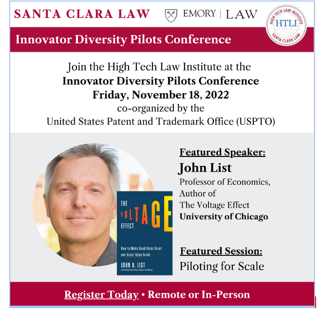 colleen_chien's tweet photo. 5 Look forward to learning about piloting for scale from keynote speaker @Econ_4_Everyone, and afterwards, discussing how to apply the lessons of “the Voltage effect” to building tech that supports diversity and inclusion (e.g. name-blinding, reframed rejections) https://t.co/BSmzQBOTFn
