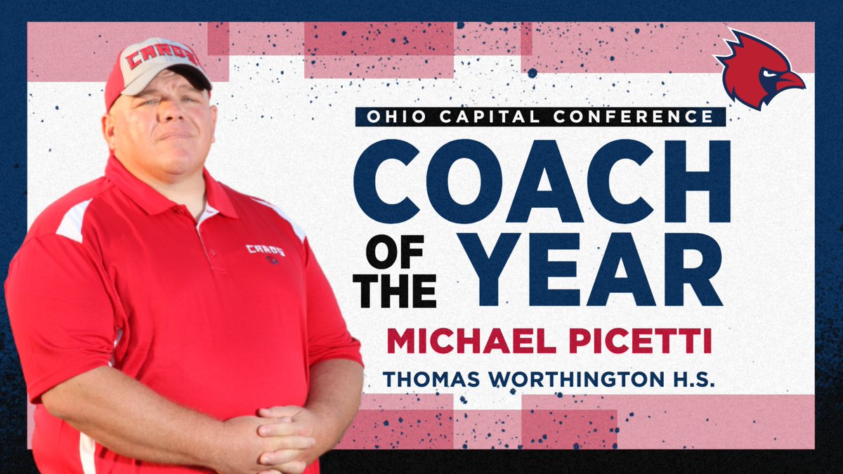 TWHSAthletics's tweet photo. Congratulations Coach Picetti on being named OCC Coach of the Year! We appreciate all of your efforts here in Cardinal Country! Good luck Friday night! GO CARDS! @coachpicetti @TWHSFootball @PeteScully1 @TBowers3 @drneilgupta @ThisWeekRich #OHSAA https://t.co/5Q2kAX5z88