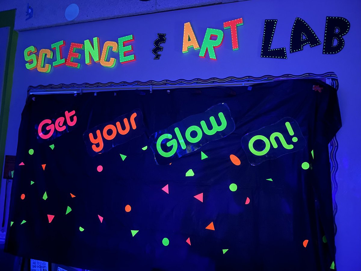 rosenthalc's tweet photo. Learning Reinforcement FUN! #glowday  Student engagement, positive comments, and laughter make it all worthwhile. ❤️ https://t.co/KBzaFDpInE