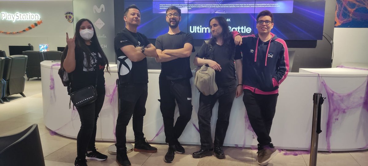 Parte del Team #ETCCHILE juntos nuevamente 🔥 🥳 <a href="/MRAlacranMartha/">4L4CR4N</a> , <a href="/ETCMcflyChile/">ETC Mcfly</a>, @CHL_Luthack, <a href="/Tio_Cazu/">ETC / Cazu</a> &amp; #Bismarck en #MovistarGameClub evento #Samsung #UltimateBattle Neo Qled 4K