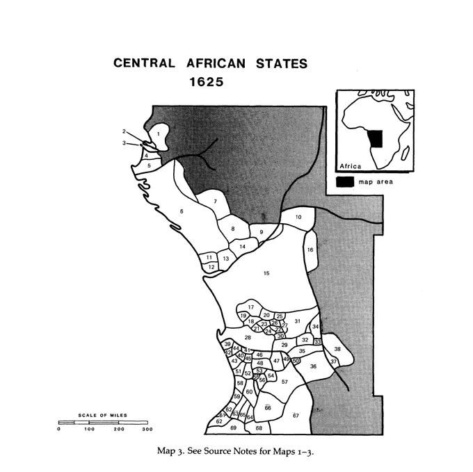 コンゴアンゴラ辺りの1625年の地図を発見 