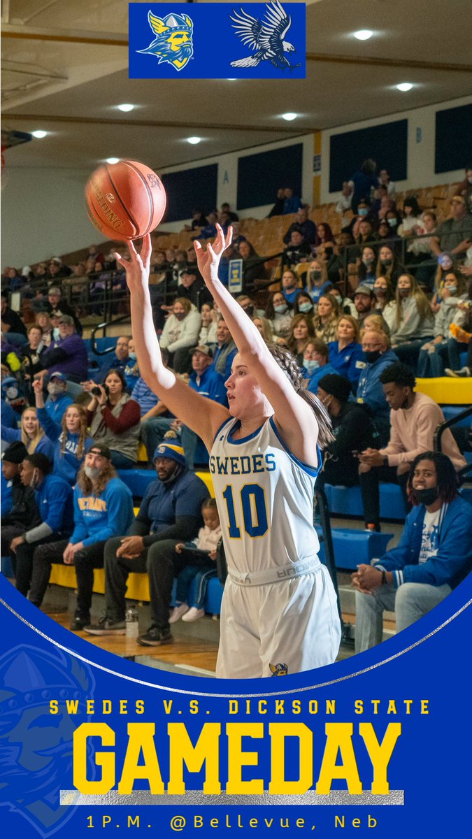 🏀 GAME DAY 🏀
🏀SEASON OPENER🏀
⭐️ Women’s Basketball ⭐️
🆚 Oklahoma Panhandle State University  
🕚 1:00PM
📍 Bellevue,Neb. 
🎥 portal.stretchinternet.com/bellevue/