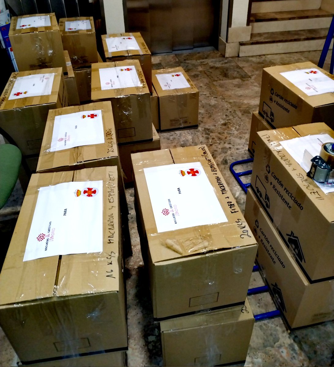 Estamos muy contentos de colaborar una temporada más con la Hermandad del Divino Cautivo (<a href="/YCofradia/">Hermandad y Cofradía de El Divino Cautivo, Madrid</a> ) del <a href="/CalasancioMAD/">Calasancio Madrid</a>, donando, para las familias necesitadas que por allí pasan, los 447'5 kilos de comida recogidos con motivo de los cursos de árbitros de los XXXIV #JuegosECM