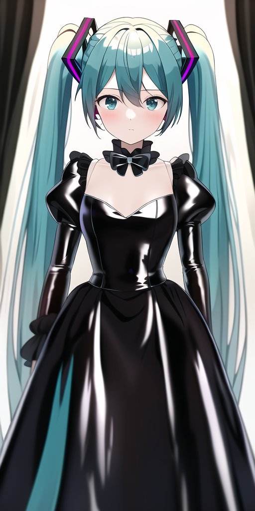 discoteque3's tweet photo. Heavy rubber dress and Miku

#NovelAI 
#NovelAIDiffusion https://t.co/GbMCLu1cnV