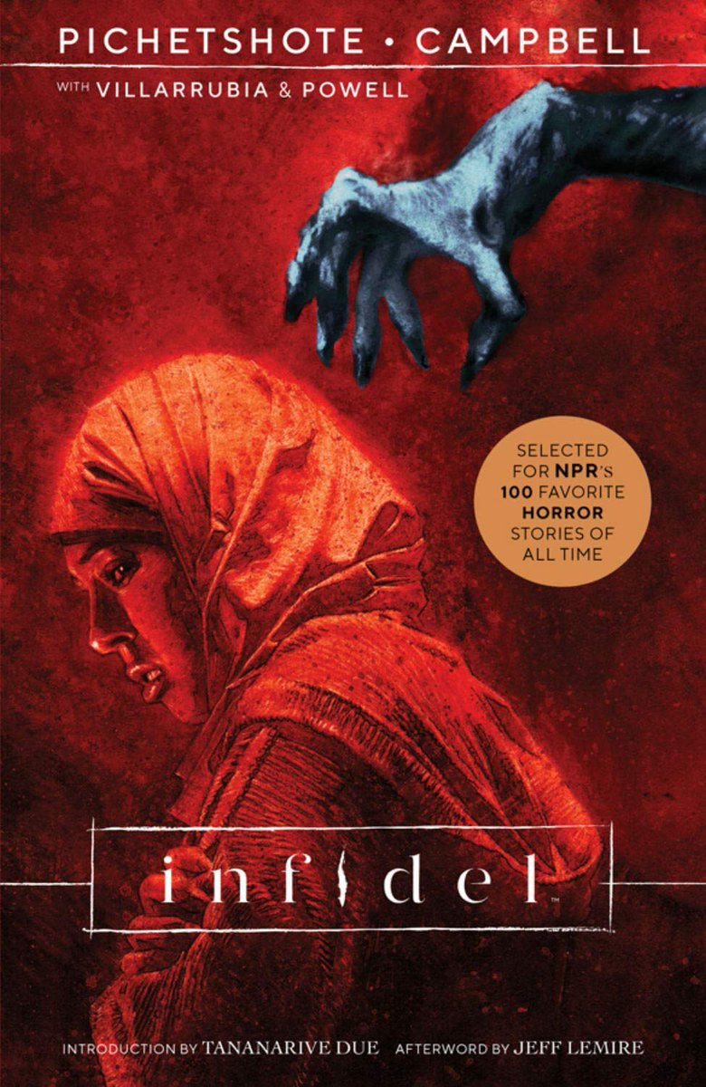 Keeping the Spooky Szn readings going this Sunday we're discussing the critically acclaimed book INFIDEL by @real_pornsak @olmancampbell @josevillarrubia & @jeffcpowell! Only 5 issues so there's still time for everyone to read along w/ us!

LIVE SUNDAY OCTOBER 30TH 11AM ET 🤓