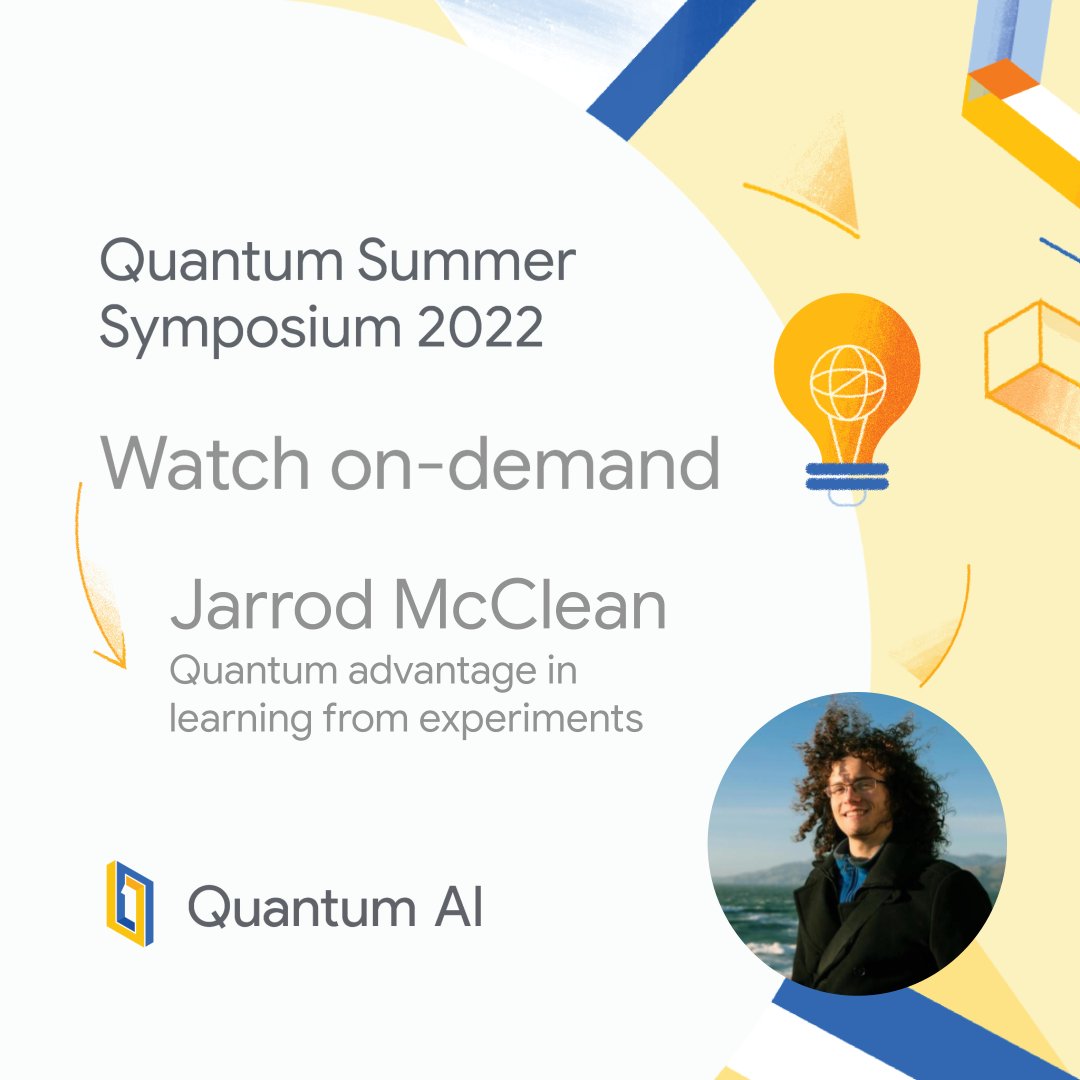 GoogleQuantumAI's tweet photo. Science and technology has enabled us to study our universe more deeply.
@JarrodMcclean presents recent results showing how quantum computers could enable us to reveal aspects of our universe that would be invisible without this technology. → https://t.co/9VeCtv2xJJ #QSS22 https://t.co/boiaPX01bb