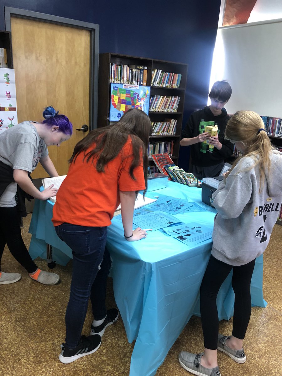 StaceyDay6's tweet photo. A HUGE thank you to the Henderson County Library for a great escape room for our Middle School! So much fun to watch the kids try to figure out the clues! #goheat https://t.co/4Yeh5TB4qR