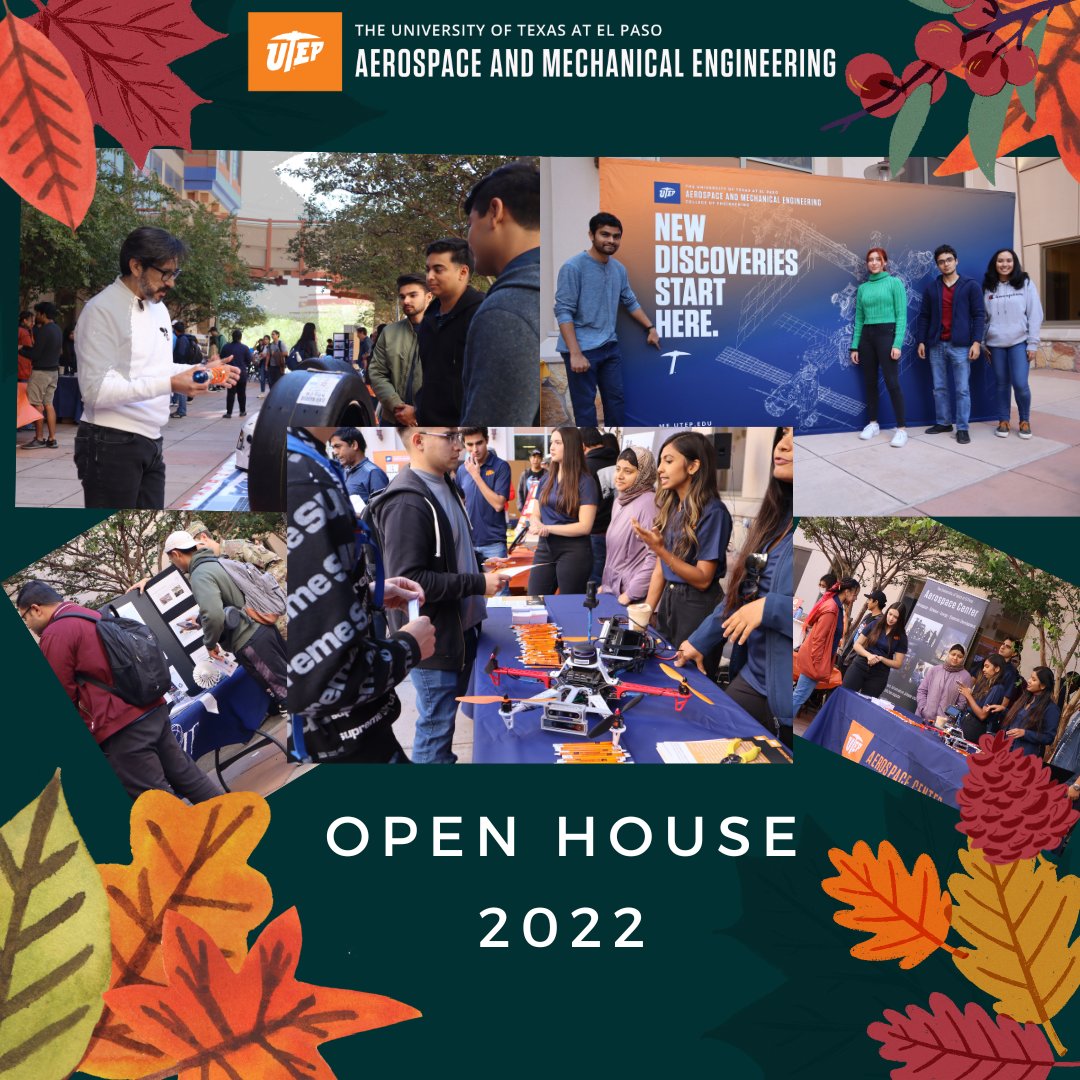 UTEPMechanical's tweet image. Thank you to everyone that joined us at our open house yesterday. It was an honor meeting such great minds. We wish you continued success this semester. 

#majoringmechanical   #advancingaerospace