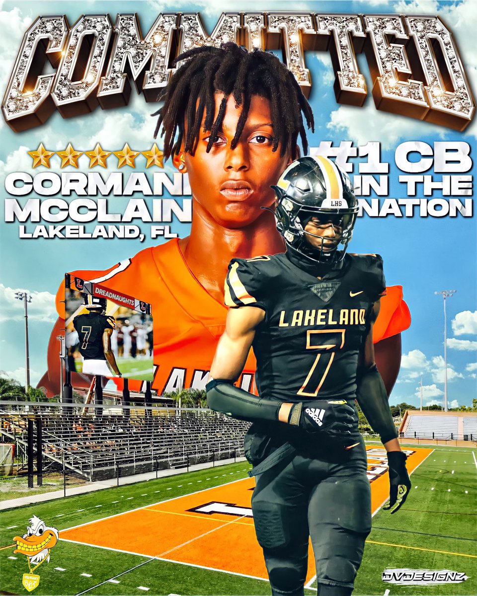 The highest rated recruit in Polk County History has committed to the University of Miami. Congratulations @CormaniMcClain2