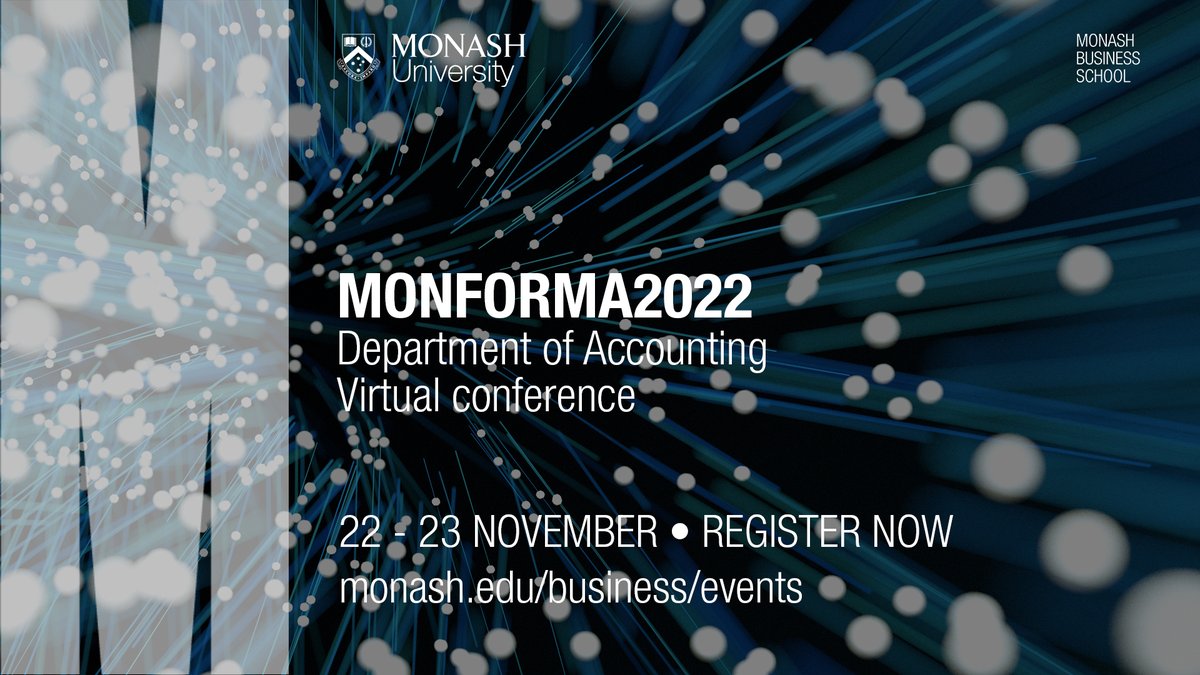 Secure your spot for #Monforma2022, a biennal #managementaccounting conference with global experts & attracting academics from major Australian and international universities. Register now: bit.ly/Monforma2022 @wu_vienna @handels_sse