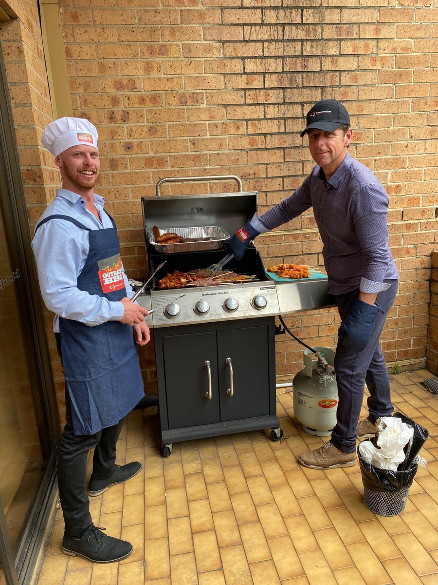 FrontierServic6's tweet photo. As the outback BBQ events around Australia continue, we decided to host our very own in the office! From having beef burgers to koftas to a strawberry cheesecake for dessert!🍔🍓 What more could you want? Support our farmers by hosting your own BBQ today: https://t.co/ct67L89KhO https://t.co/rA47pPeZYe