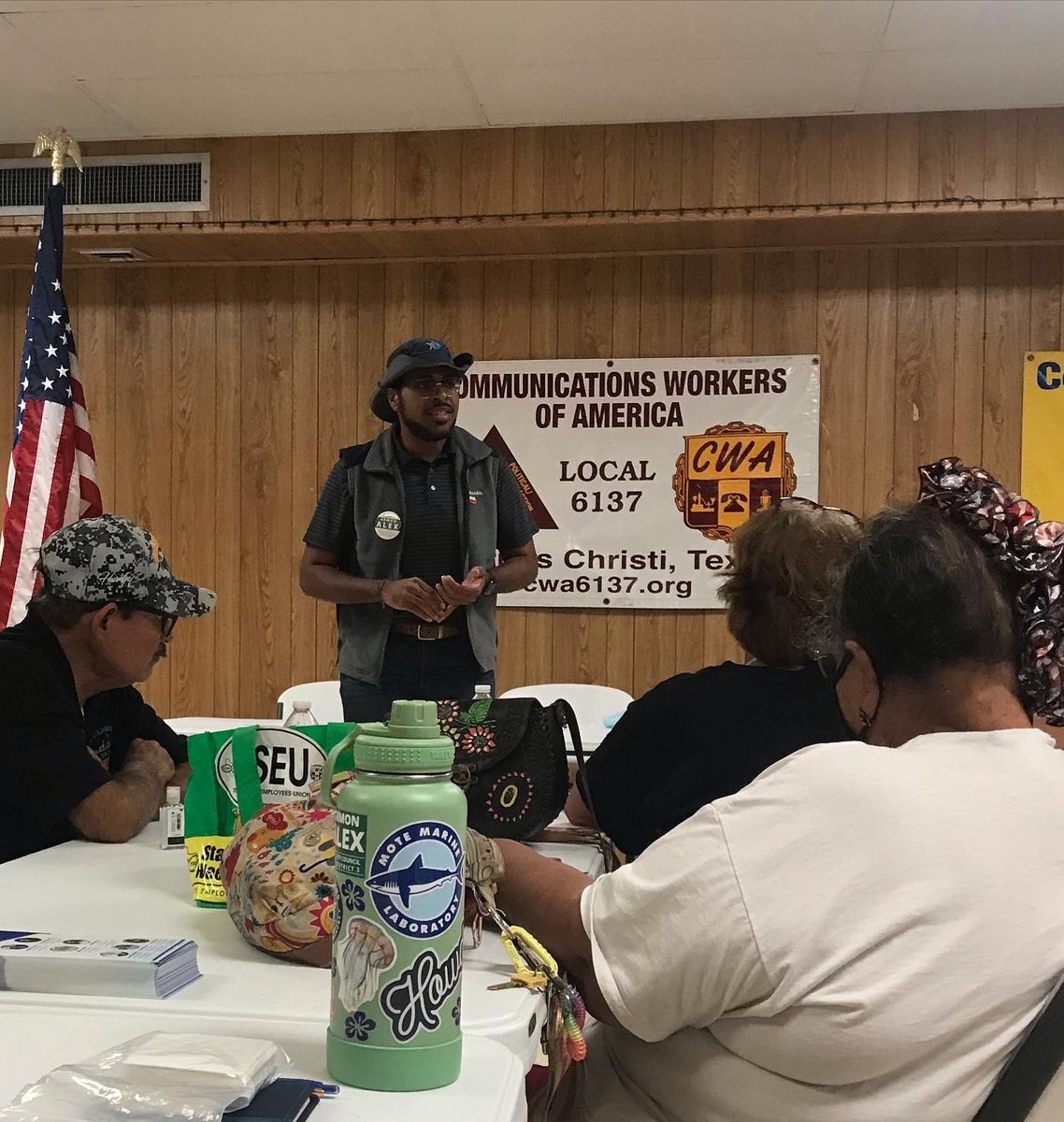 ArmonAlexForCC's tweet photo. Armon spoke with residents that are working hard to defend democracy.🇺🇸 He spoke about gov. transparency &amp; how elected officials need to be accessible to constituents. We need a strong fighter for our rights &amp; our people. ✅Vote #ArmonAlexForCC.  Early voting ends on Nov. 4th!📥 https://t.co/lUTXi0fu9M