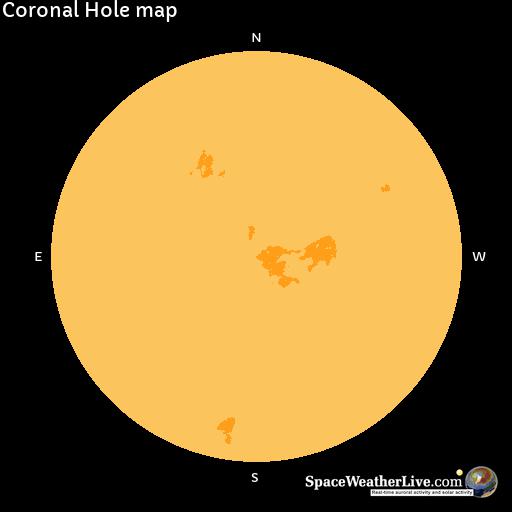 A transequatorial coronal hole is facing Earth. Enhanced solar wind could arrive in ~3 days - Follow live on spaceweather.live/l/ch
