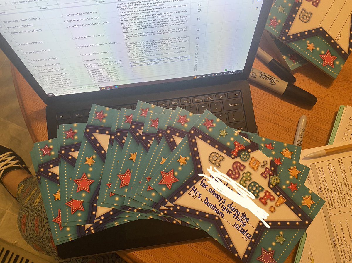 _MrsDunham's tweet photo. Ready for the 1st round of Good News Phone Calls home tomorrow!! #assistantprincipal #ilovemyjob #PBIS https://t.co/P2ChRixHWX