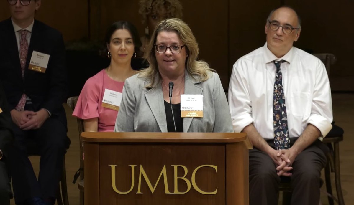 'As I think back to my time at UMBC, it really provided me the foundation for who I am today.' - Joy Haley, Outstanding Graduate in @UMBCCNMS. #UMBCproud
