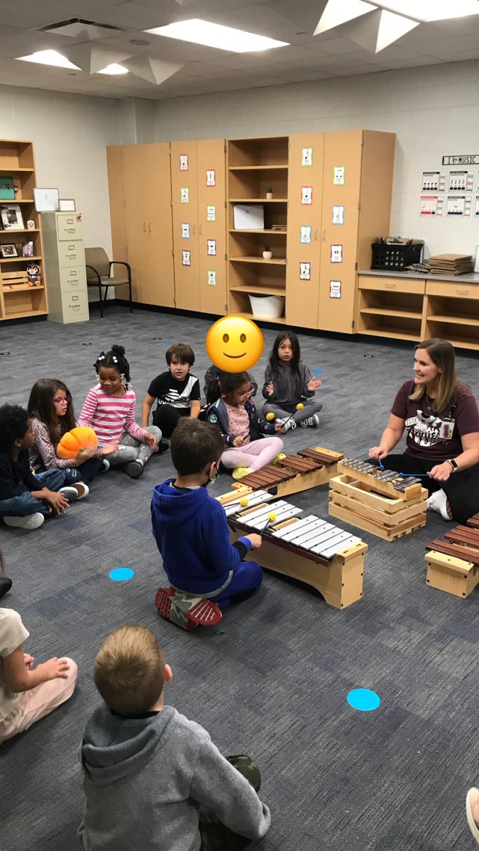1st Grade had a blast this week playing instruments as they sang “Pass the Pumpkin!” 🎃 🎵 So many smiles and giggles were shared by our musical Bengals! <a href="/MusicMarrs1/">Christine Marrs</a> #bengalpride <a href="/BryantElem/">Bryant Elementary</a>