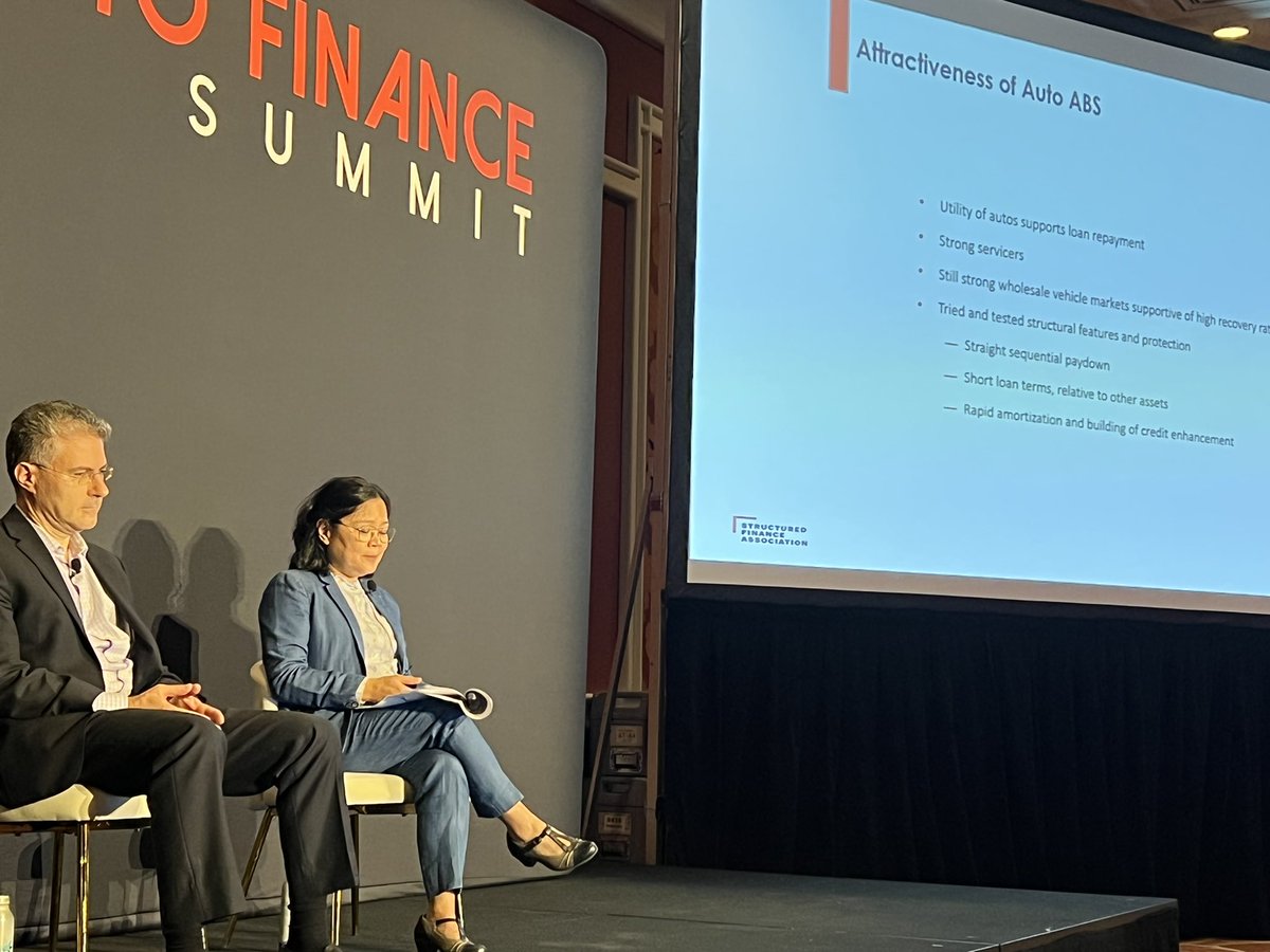 AutoFinanceNews's tweet photo. The credit quality in auto ABS pools had been stable for prime pools, but we are headed to a tumultuous credit environment. - Elen Callahan #AFSummit22 https://t.co/yoGeunJbow