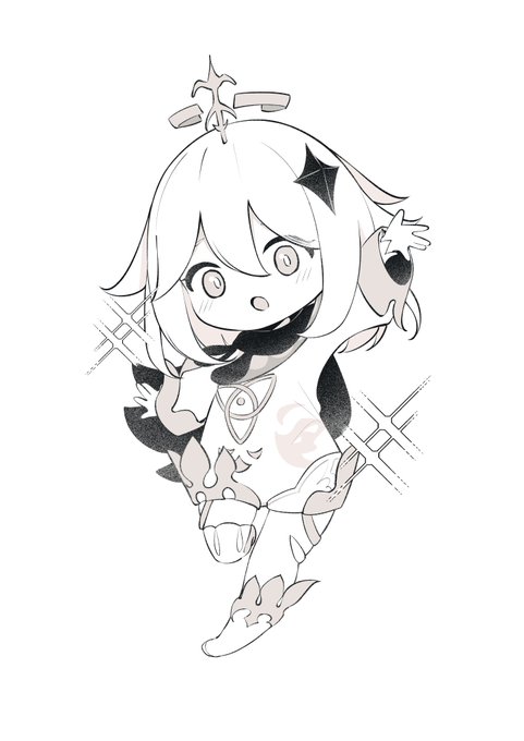 おはよう～旅人!今日の一日頑張って!#原神 #パイモン 