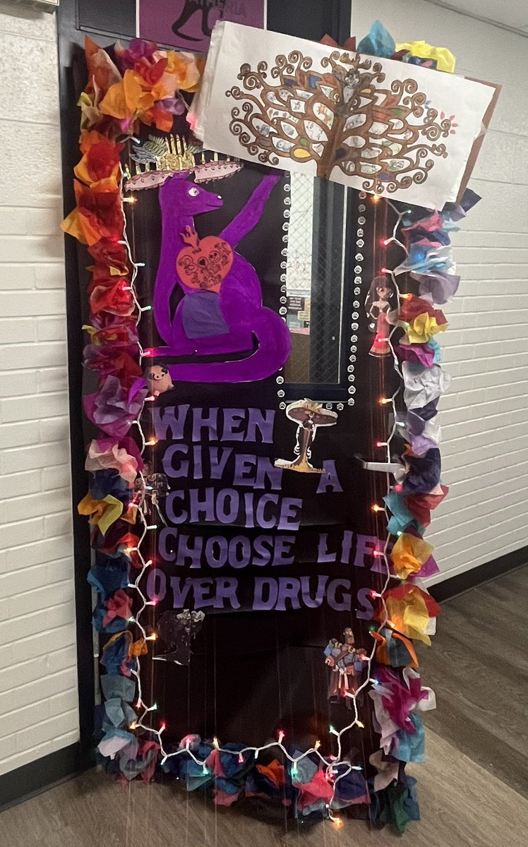 Door decorating for Red Ribbon week. The Kangaroos did a great job!! Winners announced tomorrow!!